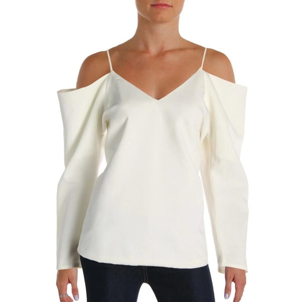 MARE MARE Karl Blouse Size Small Cold Shoulder Top NWT Anthropologie Off White
